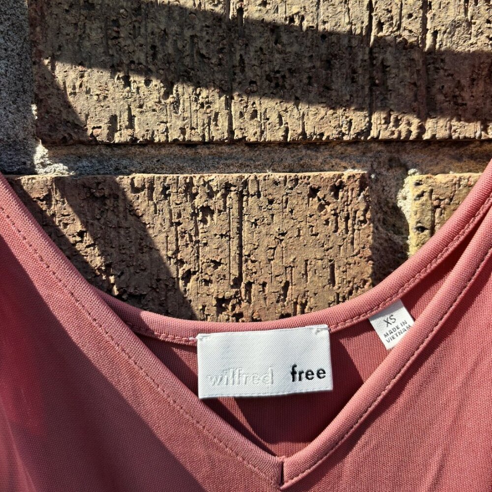 Wilfred Free Rose Pink Slip Dress (XS)